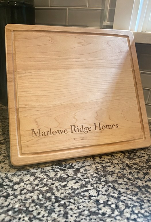 Custom cutting boards — customer photo