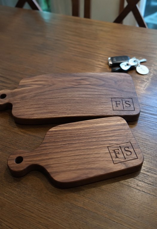 Personalized cutting boards — customer photo